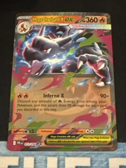 Pokemon TCG Mega Charizard X EX 013/094 Me02: Phantasmal Flames Double Rare NM - Image 1