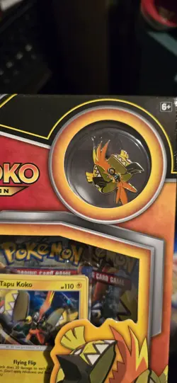 POKEMON TCG Tapu Koko Pin Collection Factory Sealed Box-3 Booster Packs,Pin,Foil - Image 3