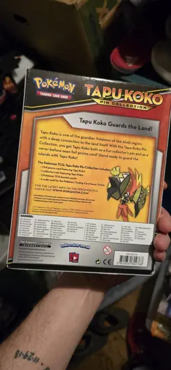 POKEMON TCG Tapu Koko Pin Collection Factory Sealed Box-3 Booster Packs,Pin,Foil - Image 5