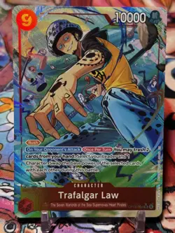 TRAFALGAR LAW - One Piece OP14-009 - AA Alt Art Super Rare SR - Azure's Sea - Image 1