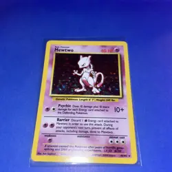 Pokemon TCG Mewtwo Base Set Holo Rare Card 10/102 - Image 1