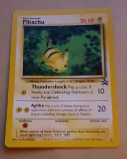 VINTAGE POKEMON BLACK STAR PROMO CARD - #27 PIKACHU (WOTC) NM - Image 1