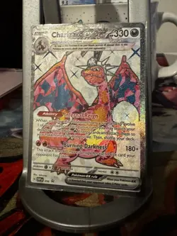 CHARIZARD EX 56 BLACK STAR PROMO ULTRA RARE NM with Magnetic Case & card stand - Image 2