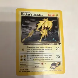 Pokemon Rocket's Zapdos Gym Challenge 15/132 Holo Rare 70 HP Basic 2000 Card - Image 1