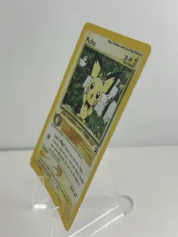 2001 Pokemon Black Star Promo #35 Pichu reverse foil holo Pokemon league NM - Image 3