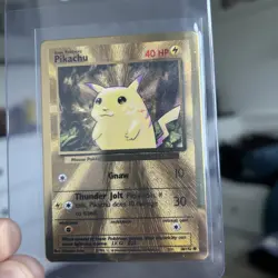 Pikachu Gold Metal Card 58/102 - Pokemon TCG Celebrations 25th Anniversary - Image 1