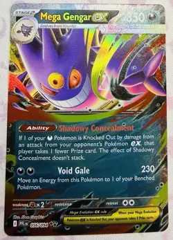 Pokemon TCG: Mega Gengar ex 056/094 Me02: Phantasmal Flames Holo - NM - Image 1