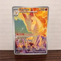 Pokemon Rapidash 189/182 Sv10 Destined Rivals Illustration Rare Holo 110 HP - Image 1