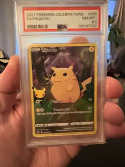 PSA 8.5 2021 Pokemon Celebrations Full Art Pikachu 005/025 NM-MT+ - Image 1