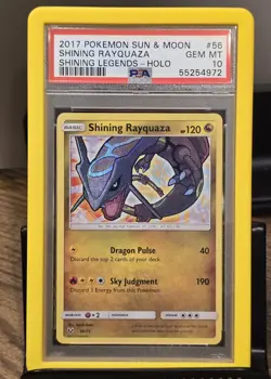 2017 Pokemon S&M Shining Legends #56 Shining Rayquaza Holo PSA 10 Gem Mint - Image 1