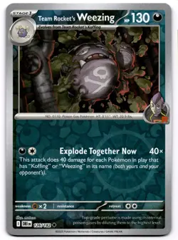 Team Rocket's Weezing - Reverse Holo SV10: Destined Rivals 126/182 NM Pokemon - Image 1
