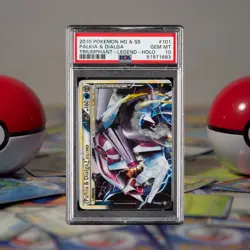 Pokemon Triumphant Palkia & Dialga Legend Top #101 PSA 10 With SWIRL - Image 1