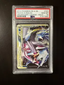 Pokemon Triumphant Palkia & Dialga Legend Top #101 PSA 10 With SWIRL - Image 2
