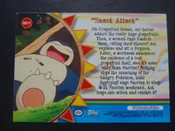 2000 Topps Pokemon Series 3 #OR11 Snack Attack Blue Logo 1st Orange Island Three - Image 2