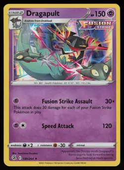 DRAGAPULT 130/264 HOLO RARE FUSION STRIKE POKEMON HOLO NM/M - Image 1