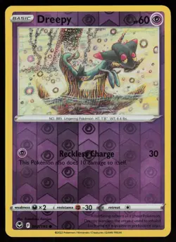 DREEPY 087/195 COMMON SILVER TEMPEST POKEMON REVERSE HOLO NM/M - Image 1