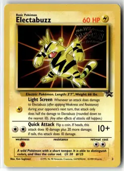 Electabuzz ⭐ 2 Promo Wizards Black Star Promos 1999 Pokemon LP - Image 1