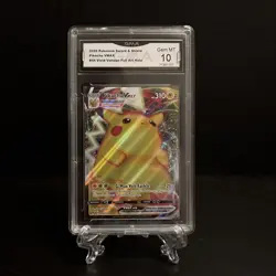 2020 Pokemon Sword Shield Pikachu Vmax 44/185 Vivid Voltage Full Art Holo GMA 10 - Image 1