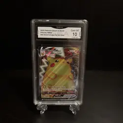 2020 Pokemon Sword Shield Pikachu Vmax 44/185 Vivid Voltage Full Art Holo GMA 10 - Image 3