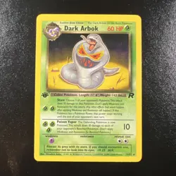 Pokemon Dark Arbok 19/82 Team Rocket Rare 60 HP 1st Edition WOTC English - Image 1