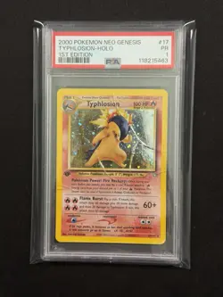 2000 Pokemon 1st edition Neo Genesis Typhlosion holo #17 PSA 1 - Image 1
