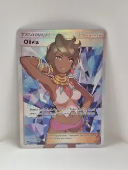 Pokemon Olivia Crimson Invasion 111/111 Holo Full Art Ultra Rare Mint Condition - Image 1