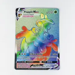 Flapple VMAX 164/163 Holo Rainbow Pokemon Fast Ship W/New Top Loader & Sleeve - Image 1