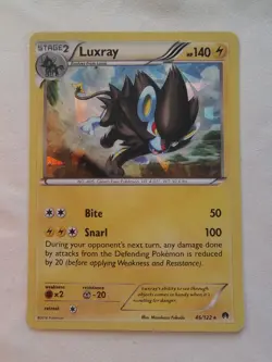Luxray Cracked Ice Holo 46/122 XY Breakpoint Pokemon TGC 2016 NM - Image 1