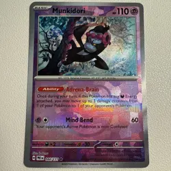 Pokemon TCG Prismatic Evolutions Masterball Textured Munkidori Card 044/131 Ming - Image 1