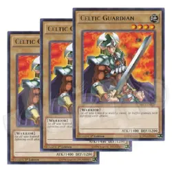 Yugioh - Celtic Guardian x 3 - 1st Edition Rare LP - Free Holographic Card - Image 1