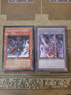 YUGIOH GORZ THE EMISSARY OF DARKNESS DLG1 SECRET LIMITED + EMISSARY TOKEN LC03 - Image 1
