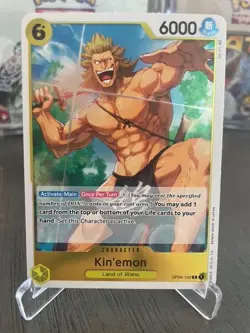 Kin'emon OP04-102 Rare Holo Kingdoms of Intrigue English One Piece NM - Image 1