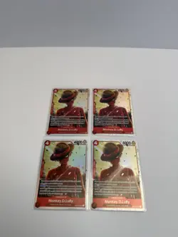 4x (Playset) Monkey D. Luffy OP12-015 SR Legacy of the Master - ONE PIECE NM - Image 1