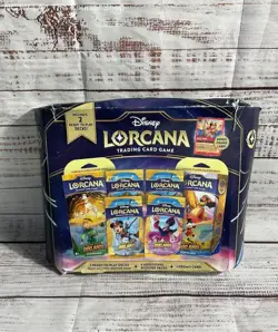 Disney Lorcana Trading Card Game 2 Decks 4 Booster Packs 1 Promo Card Sealed #2 - Image 1