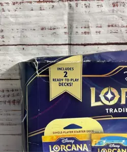 Disney Lorcana Trading Card Game 2 Decks 4 Booster Packs 1 Promo Card Sealed #2 - Image 2