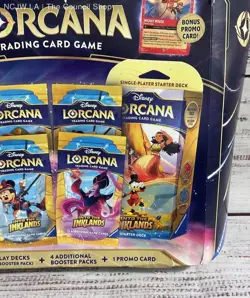 Disney Lorcana Trading Card Game 2 Decks 4 Booster Packs 1 Promo Card Sealed #2 - Image 4
