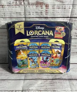 Disney Lorcana Trading Card Game 2 Decks 4 Booster Packs 1 Promo Card Sealed - Image 1
