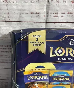 Disney Lorcana Trading Card Game 2 Decks 4 Booster Packs 1 Promo Card Sealed - Image 2