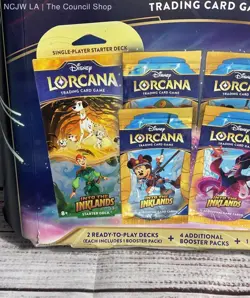 Disney Lorcana Trading Card Game 2 Decks 4 Booster Packs 1 Promo Card Sealed - Image 3