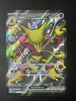 Alakazam ex 215/091 Paldean Fates Full Art Shiny Ultra Rare Holo Pokemon Card NM - Image 1