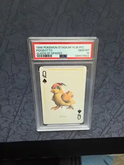 Pokemon: Pidgeotto Queen of Spades YLW Playing Card 1998 Japanese - PSA 10 -C106 - Image 4