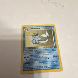 Pokemon Vaporeon Jungle 12/64 Holo Rare 80 HP Stage 1 Unlimited 1995 Card - Image 1