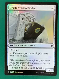 Crashing Drawbridge 217/269 Throne Of Eldraine Common Foil MTG - Image 1