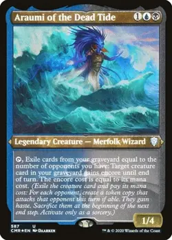 Araumi of the Dead Tide - Foil Etched CMR NM MTG - Image 1