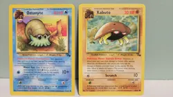 Pokemon TCG Omanyte & Kabuto Fossil Edition Unilimited Regular LP - Image 1