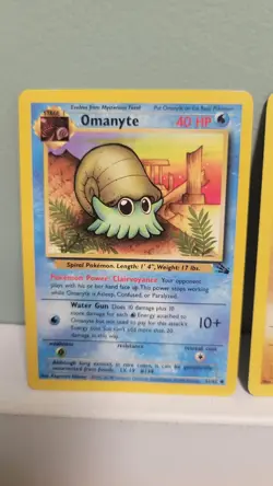 Pokemon TCG Omanyte & Kabuto Fossil Edition Unilimited Regular LP - Image 2