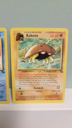 Pokemon TCG Omanyte & Kabuto Fossil Edition Unilimited Regular LP - Image 3