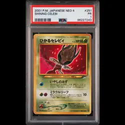 2001 POKEMON JPN NEO 4 #251 SHINING CELEBI PSA 1 - Image 1