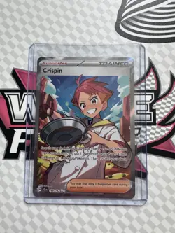 Crispin 164/142 Sv07: Stellar Crown Ultra Rare Full Art Holo Trainer Pokemon TCG - Image 1