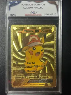 Pokemon GOLD Foil pikachu gem mint 10 Rare - Image 1